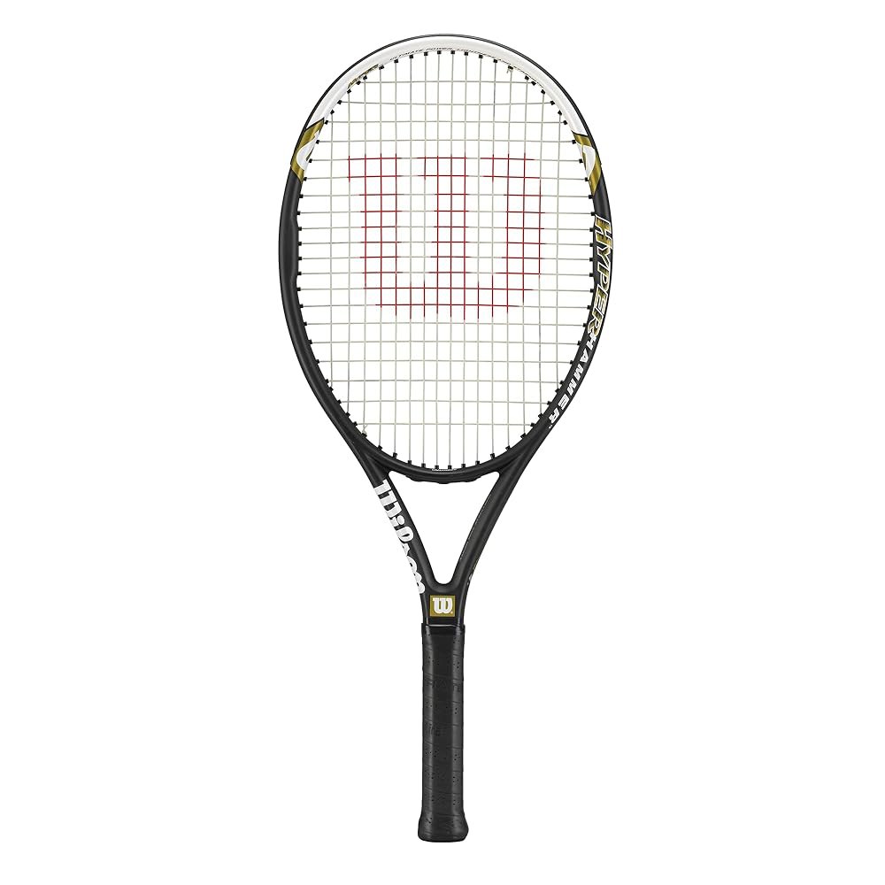 Wilson Hyper Hammer 5.3 테니스 라켓 - 0-10.2cm(0-4인치) 블랙/화이트, 그립 사이즈 Grip Size 0 - 4 - 상품 이미지