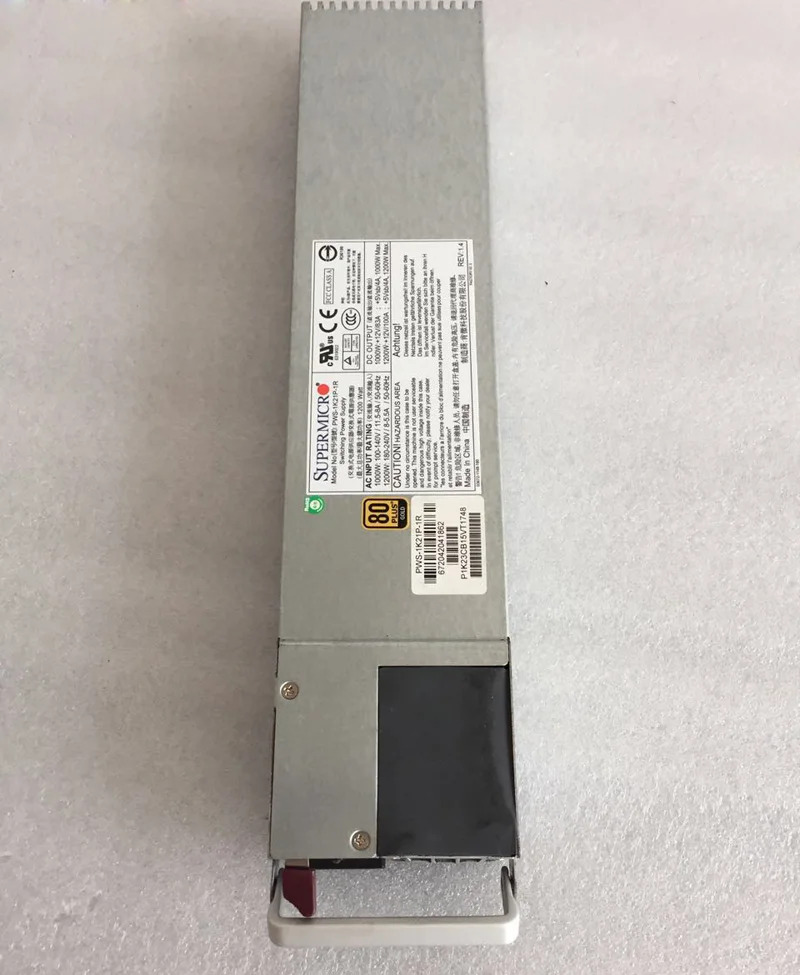 Supermicro PWS-1K21P-1R 예비 전원공급장치 1000W 1200W PSU 80 플러스 골드 1U