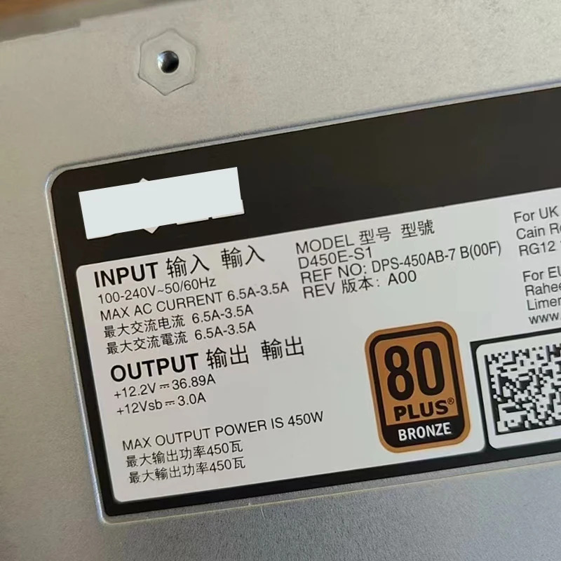 Dell PowerEdge T440 R540 R7415 14 세대 450W 비전원공급장치 D450E-S1 HXF7Y DPS-450AB-7 BPSU