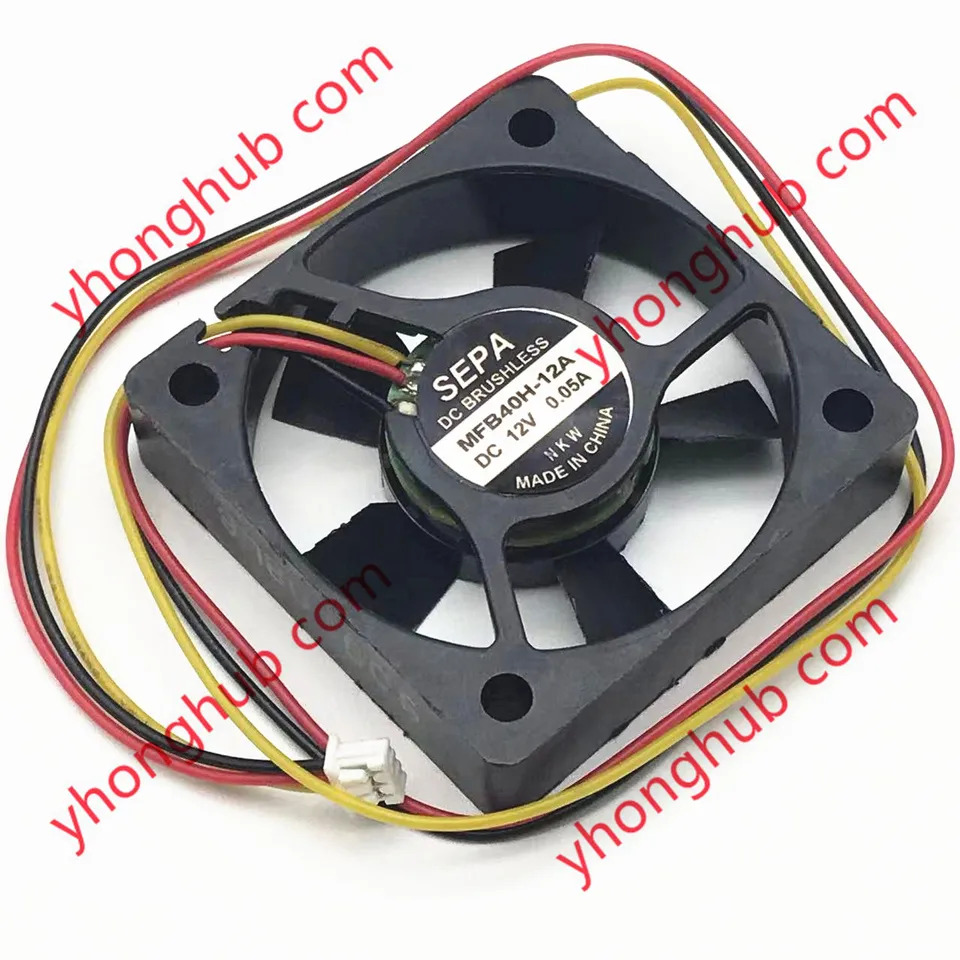 SEPA MFB40H-12A 3 선 서버 냉각팬 DC 12V 0.05A 40x40x7mm