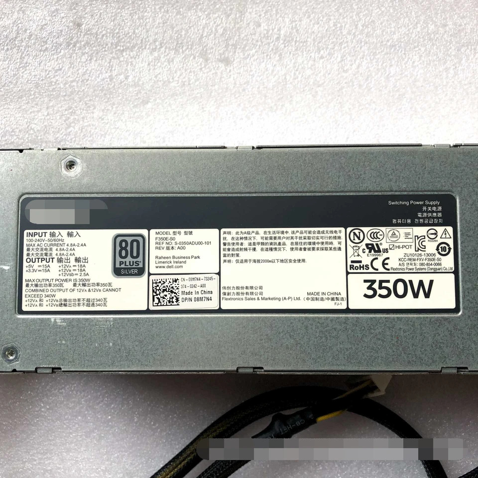 서버 전원공급장치F350E-S0 S-0350ADU00-101 DELL T420 T320