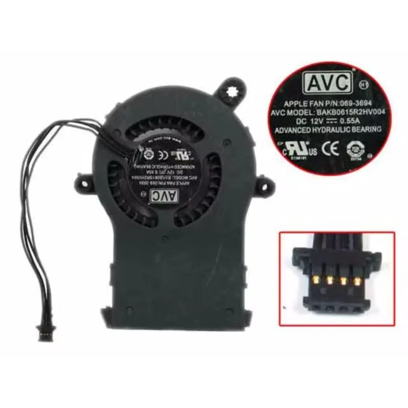 C 서버 냉각팬 BAKB0615R2HV004 DC 12V 0.55A 4 선