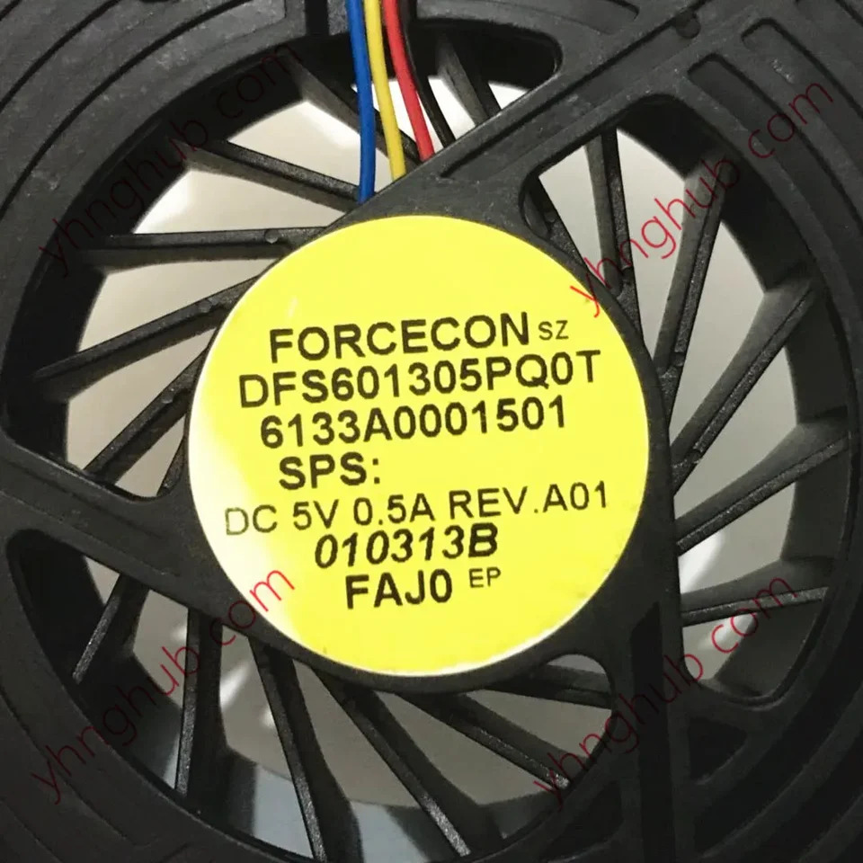 Foron 4-와이어 서버 냉각팬 DFS601305PQ0T FAJ0 6133A0001501 DC 5V 0.5A