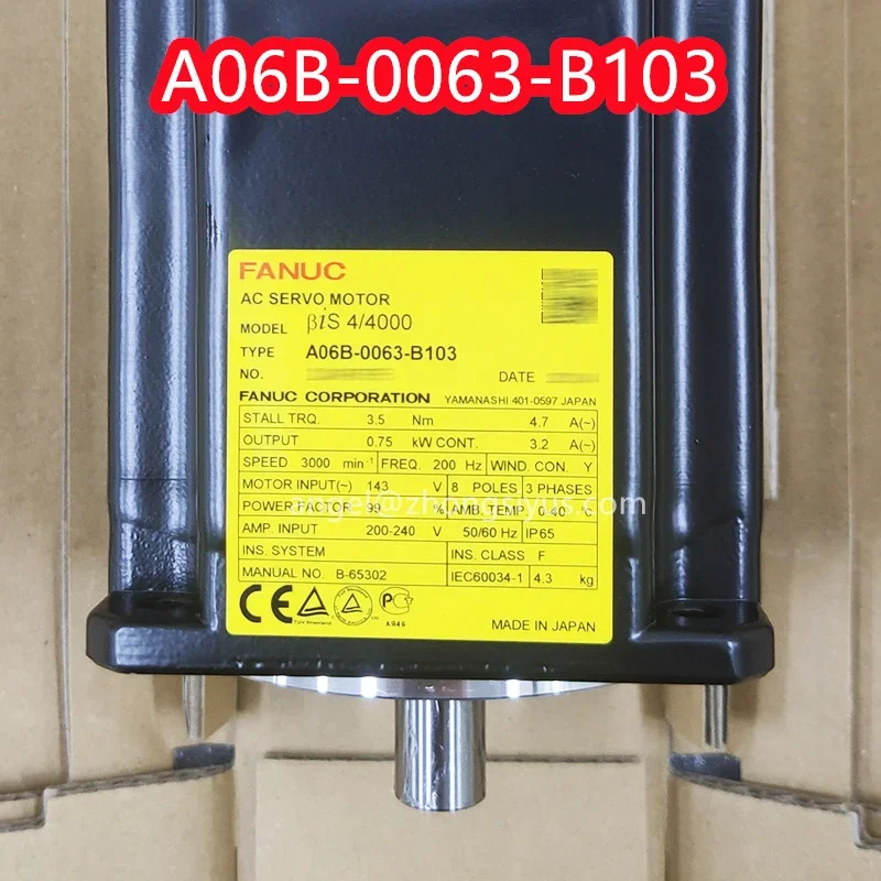 A06B-0063-B103 Fanuc AC 서보모터 A06B 0063 B103 신