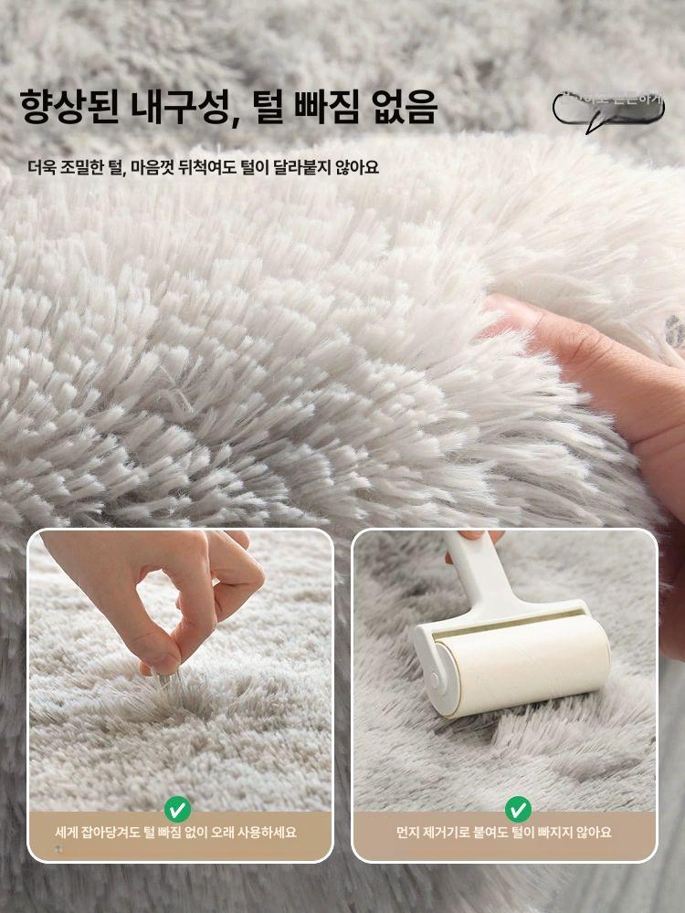 디자인 잔디러그 초록색 베란다 부드러운 캠핑 인테리어 녹색 매트 두께 원룸러그 - 상세 이미지 3