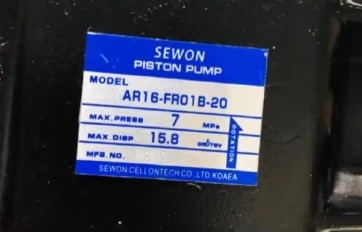 SEWON 피스톤 펌프 AR16-FR01B-20 AR16-FR01C-20 AR22-FR01B-20 AR22-FR01C-20
