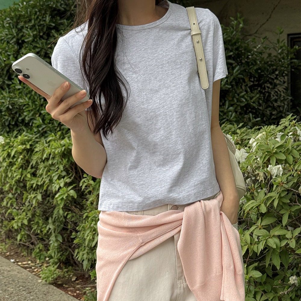 베이직 레이어드 랍빠 반팔 티셔츠 - 상세 이미지 2