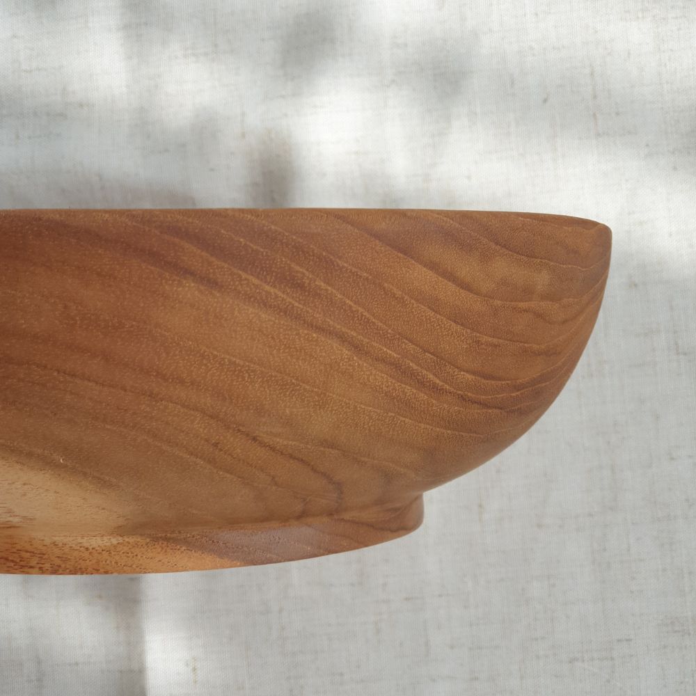 우드샐러드볼 티크 나무 포케 샐러드 비빔밥 나물 수반 반죽 믹싱 우디웨어 1개, 20cm - 상세 이미지 4