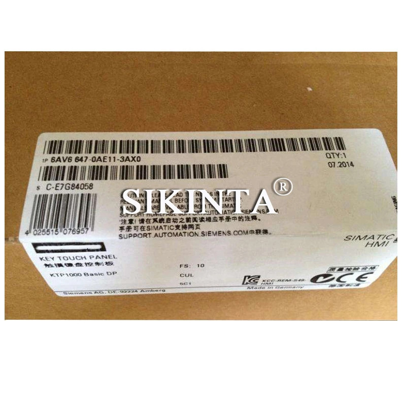 HMI SIMATIC KTP1000 유선형 패널 터치 스크린 666470-AE11-3AX0 10.4 완전 리퍼