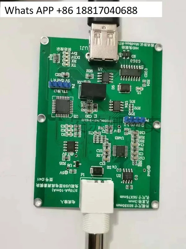 D41-USB 광범위 약전류 측정 모듈 10pA-1A 피코암페어 미터 OLED 디스플레이 포함