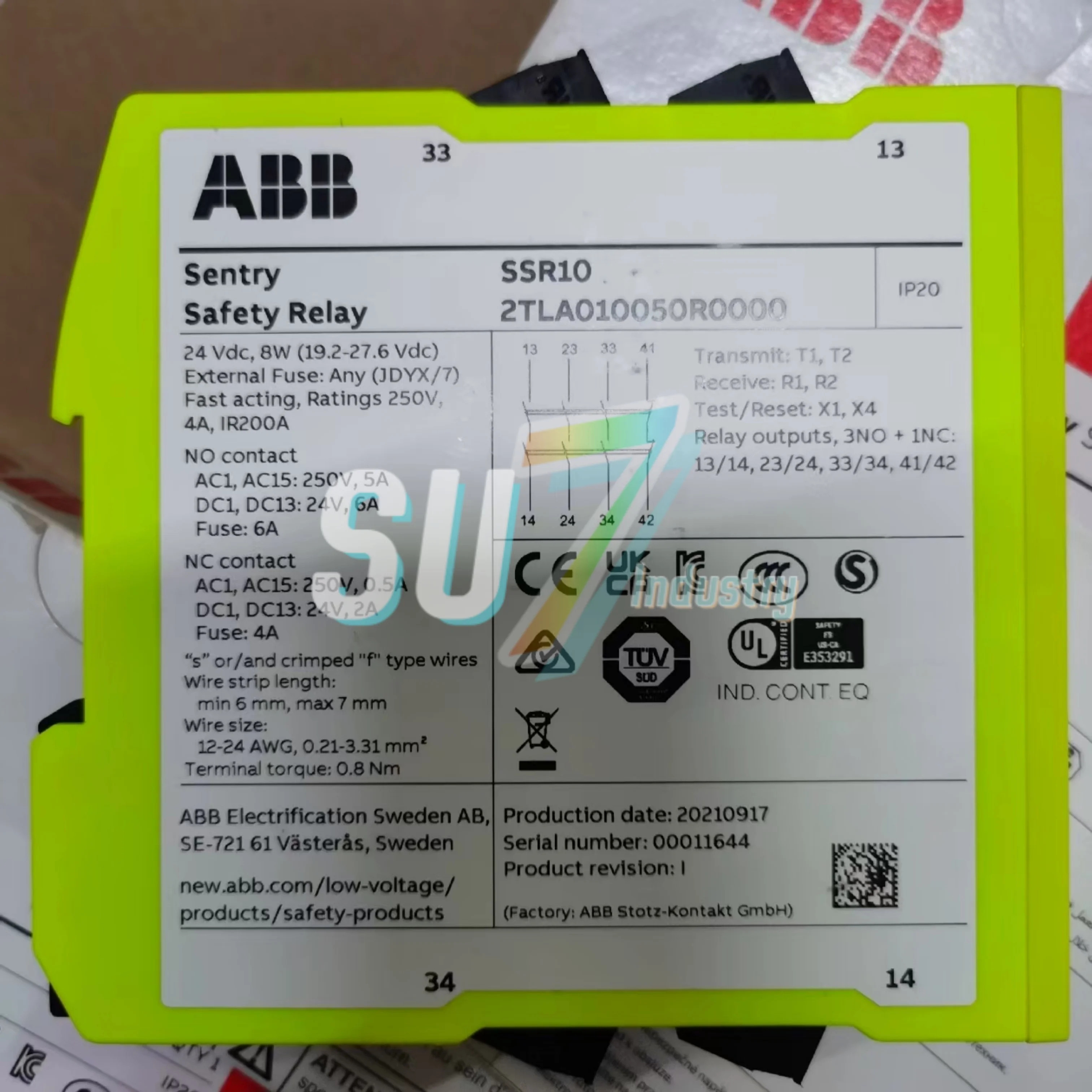 안전 릴레이 새 2TLA010050R0000 2TLA020052R1000