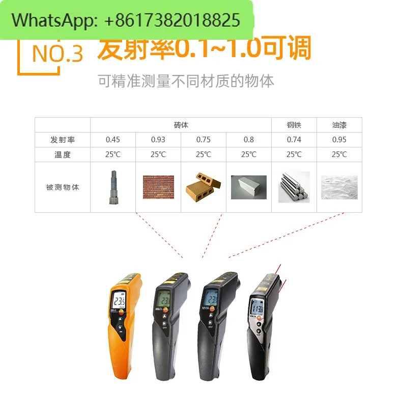 고정밀 적외선 온도계 건너 testo830-S1 T1 T2 T4