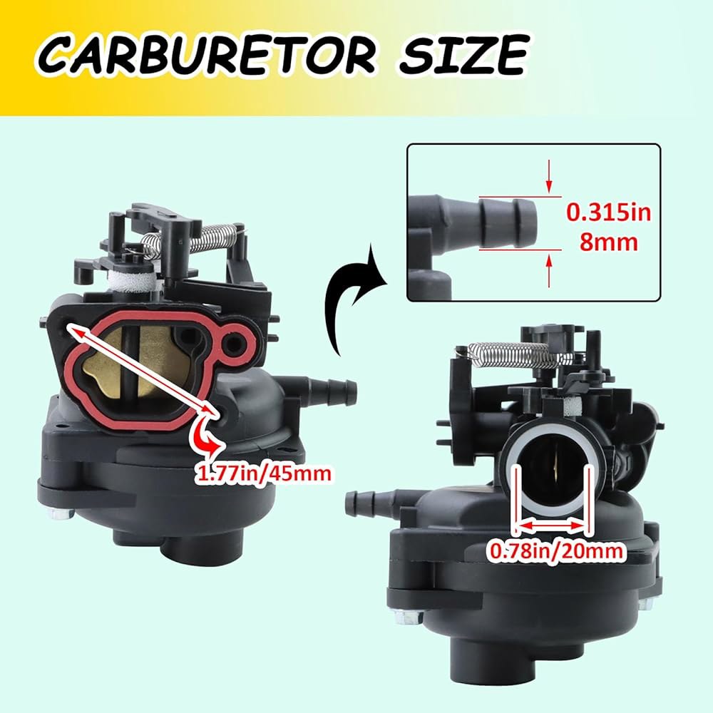 WOTIAN 799584 Lawnmower Carburetor Kit Compatible B&S 625EX for Lawn 594058 TB200 675EX Replacement - 상세 이미지 2