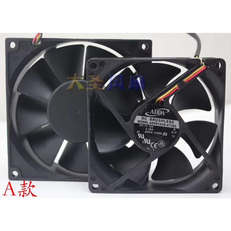 ADDA AD0912UB-A73GL AD1012DB-F93 냉각팬 DC 12V 0.39A 0.33A 92x92x25mm 105x105x38mm