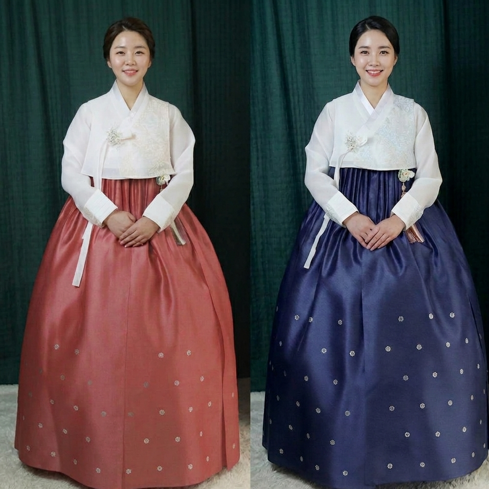 궁 한복대여 혼주 2벌 결혼식 피로연 어머니한복 잔치 하객 43번42번 - 상품 이미지