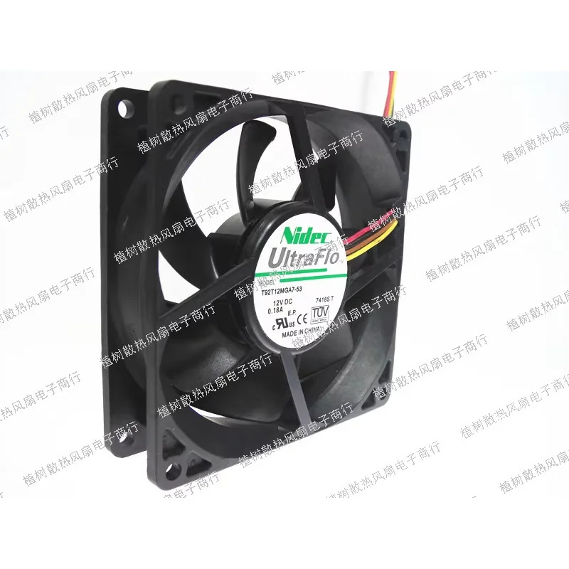 Nidec T92T12MGA7-53 4 선 서버 냉각팬 DC 12V 0.18A 90x90x25mm
