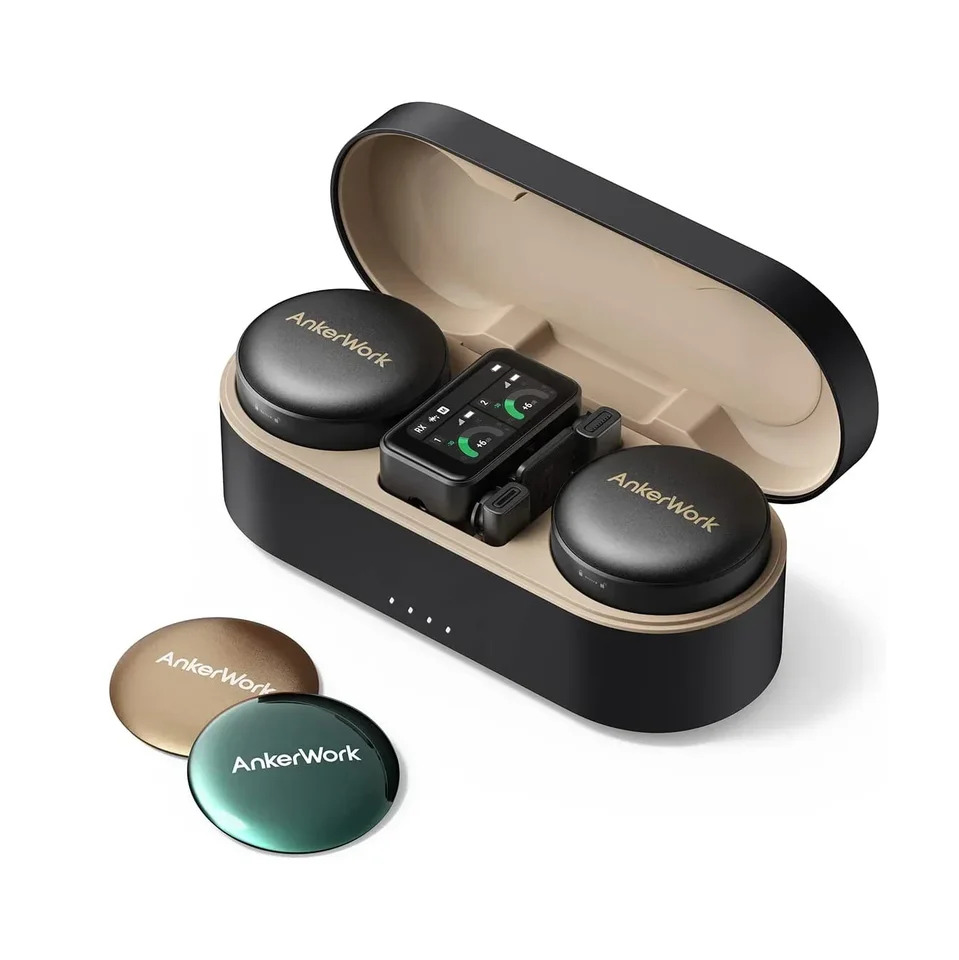 ANKER AnkerWork M650 무선 라마이크 노이즈 캔슬링 프로 스왑 마그네틱 컬러 커버 포함
