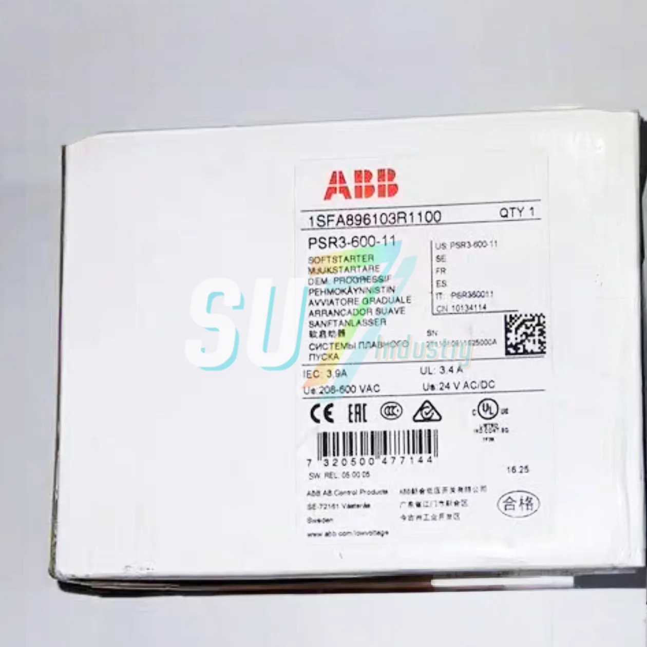 PSR16-600-70 1SFA896107R7000 PSR3-600-11 1SFA896103R1100 오리지널 소프트 스타터