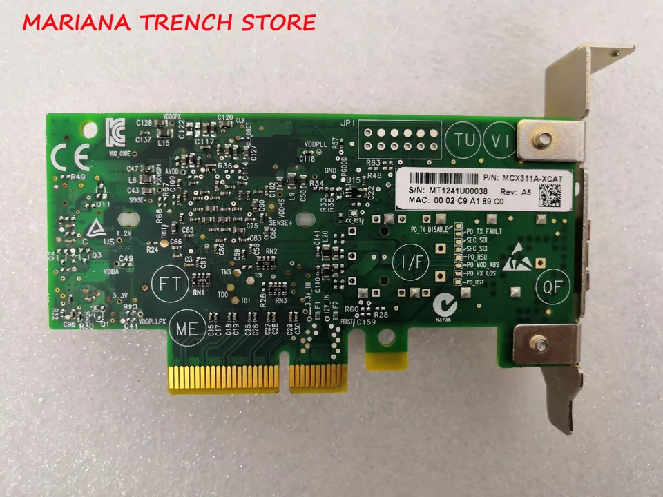 Mellanox MCX311A-XCAT 광섬유 네트워크 카드 10G ConnectX-3 CX311A