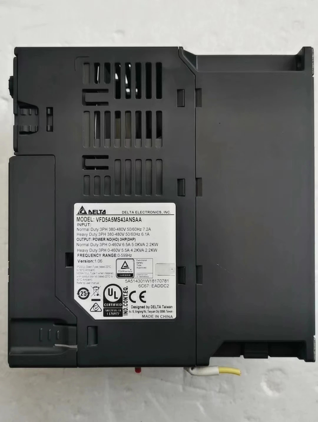 VFD5A5MS43ANSAA 리퍼 서보 드라이버 2.2kW 기능 작동 ok