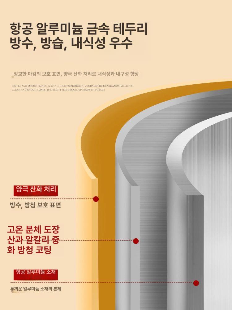 화장대 사각 욕실거울 현관 부착식 화장실 벽거울 디자인 모던 노프레임 벽걸이거울 - 상세 이미지 2