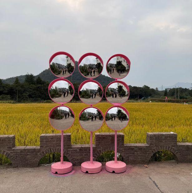 광각 볼록거울 스탠드 야외 주차장 인테리어 사각지대 오목거울 코너 소품 안전 - 상세 이미지 2