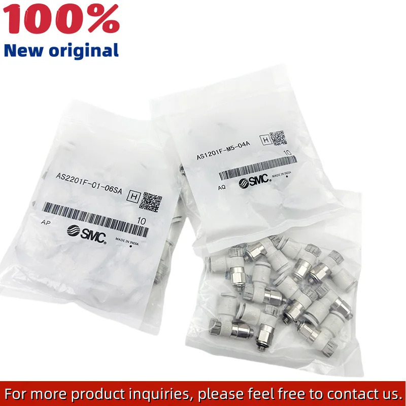 5PCS 실린더 공압 압력 속도 제어 밸브 AS3211F-03-06SA AS3211F-03-08SA AS3211F-03-10SA AS3211F-03-12SA
