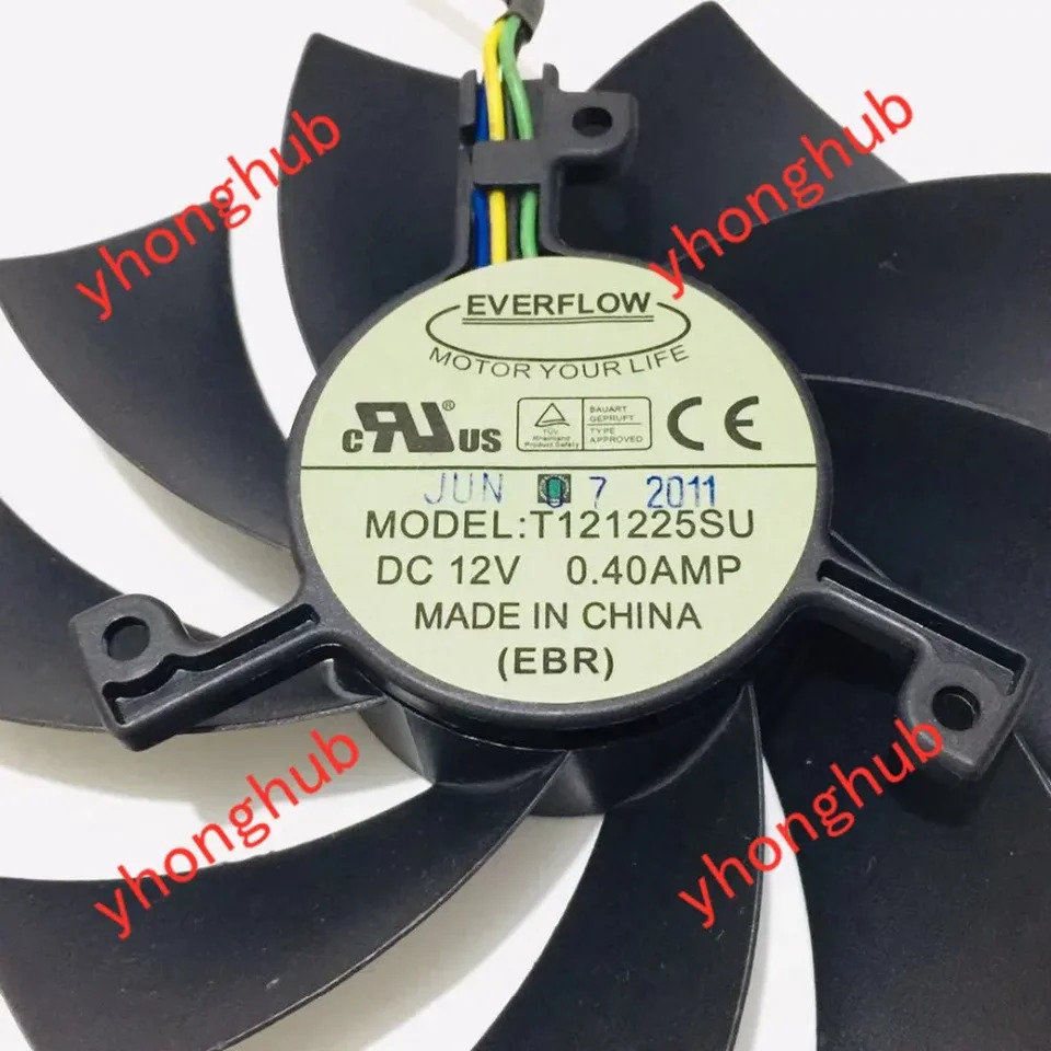 Everflow 프레임리스 서버 냉각팬 T121225SU DC 12V 0.40A 111x111x24mm