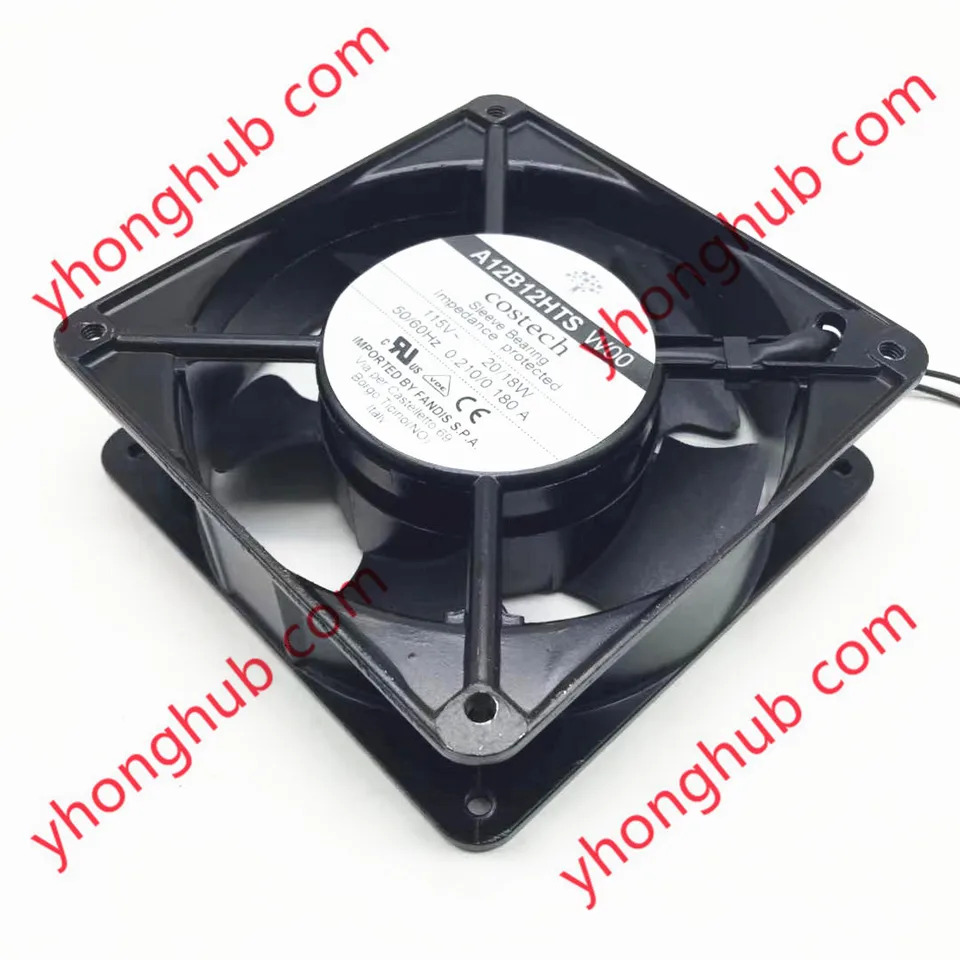 tech A12B12HTS W00 AC 115V 20W mm 2핀 서버 냉각팬
