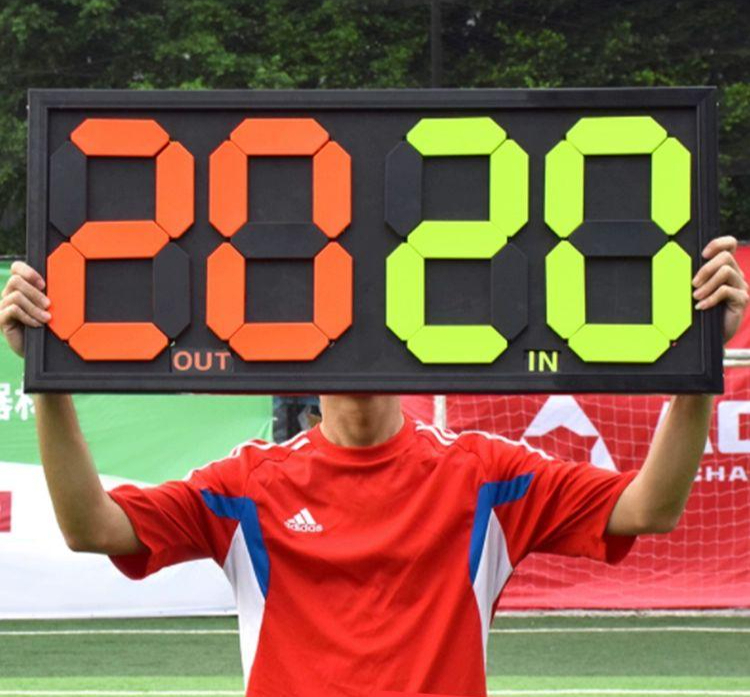 축구 보드판 양면 경기 심판 알림 교체명찰 스포츠 표시 - 상품 이미지