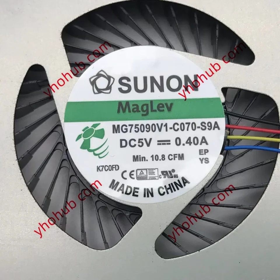 SUNON MG75090V1-C070-S9A Alienware M17x DC 5V 0.40A 4-와이어 냉각팬