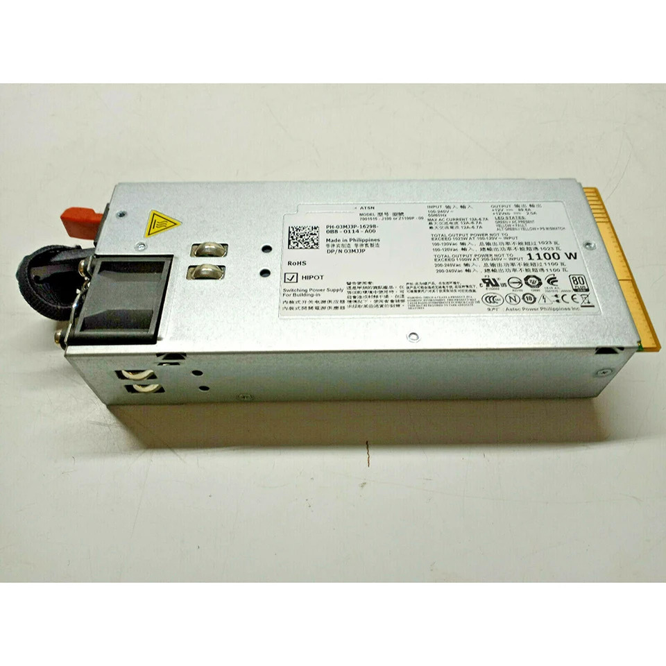 서버 전원공급장치 DELL R910 T710 TCVRR 0 1Y45R 01Y45R 03 MJJJP 3 70015-J100 또는 Z1100P-00 1100W