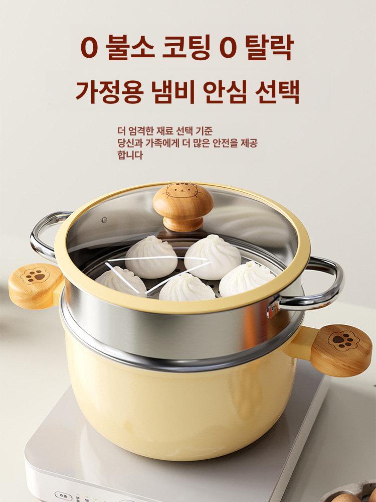 도자기 국냄비 세라믹 두꺼운 계란찜 뚝배기 뚜껑 찌개 찜냄비 전골냄비 - 상세 이미지 2