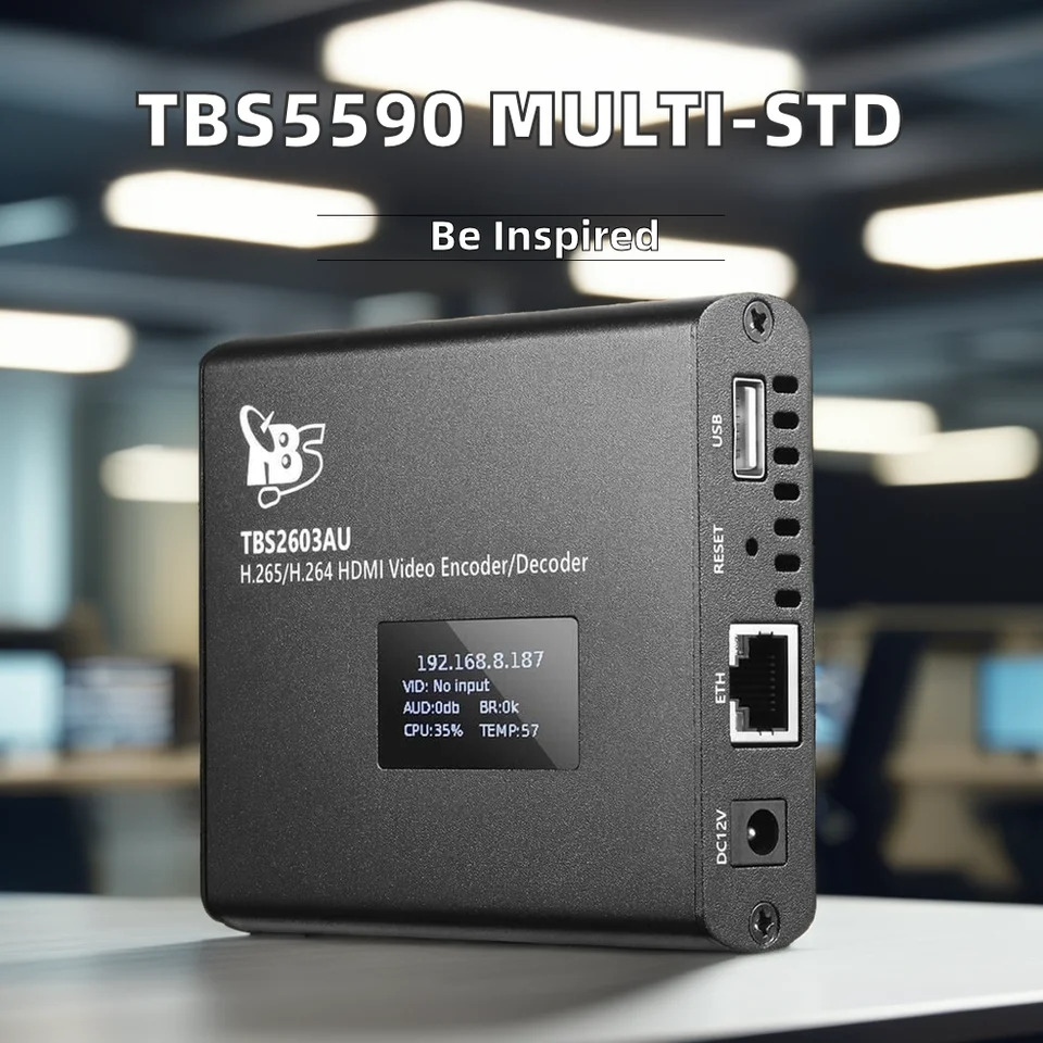 HDMI 비디오 인코더 프로 HD 인코더/디코더 MI/USB 녹음기 TBS2603au 지원 H.264/H.265