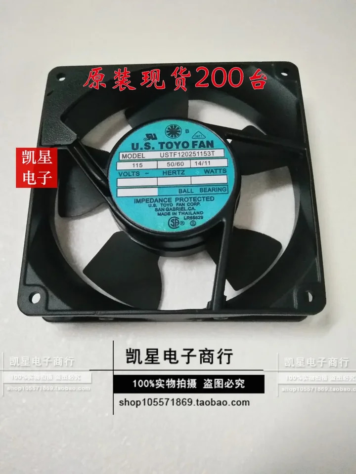 미국 토요타 USTF120251153T 서버 스퀘어 냉각팬 AC 115V 14W 120x120x25mm