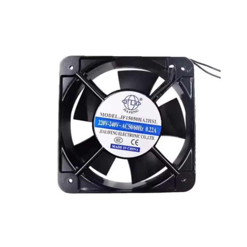 JiaLiFeng 서버 냉각팬 JF15050HA2HSL AC 220/240V 0.22A 150x150x50mm 2-와이어