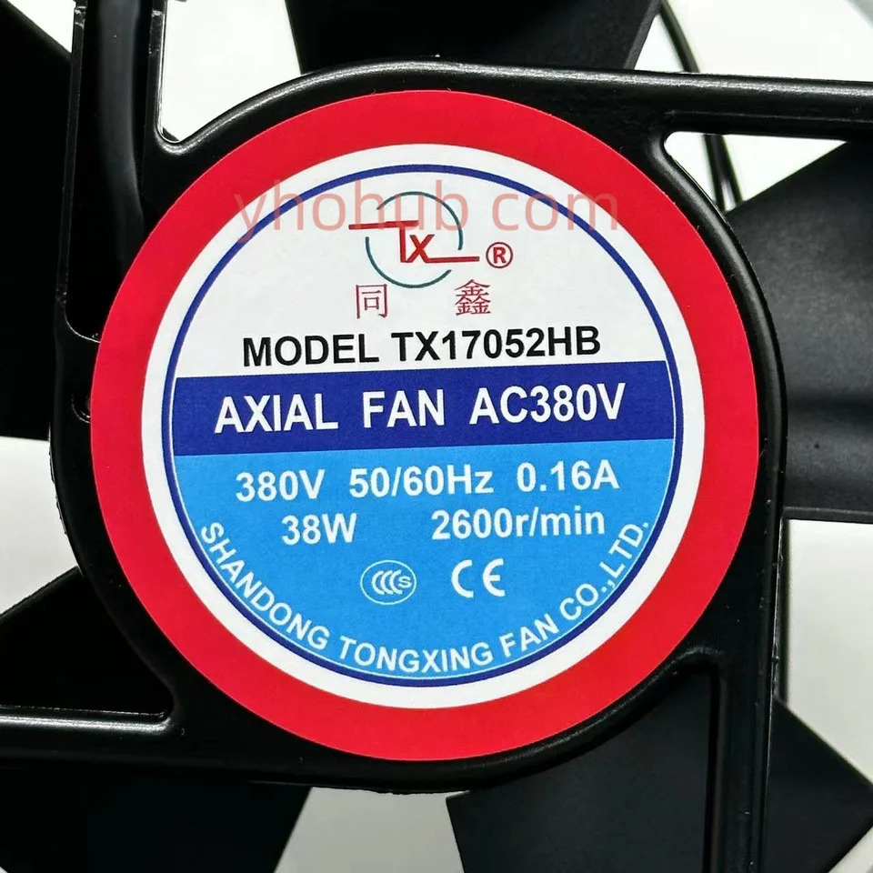 TX TX17052HB AC 380V 0.16A 172x150x51mm 2핀 서버 냉각팬