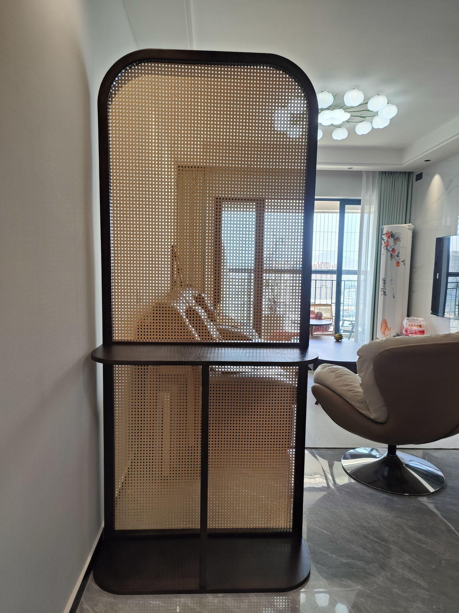 우드 파티션 라탄 현관 가림막 화장실 공간분리 가벽 인테리어 아치형 카페 - 상세 이미지 5