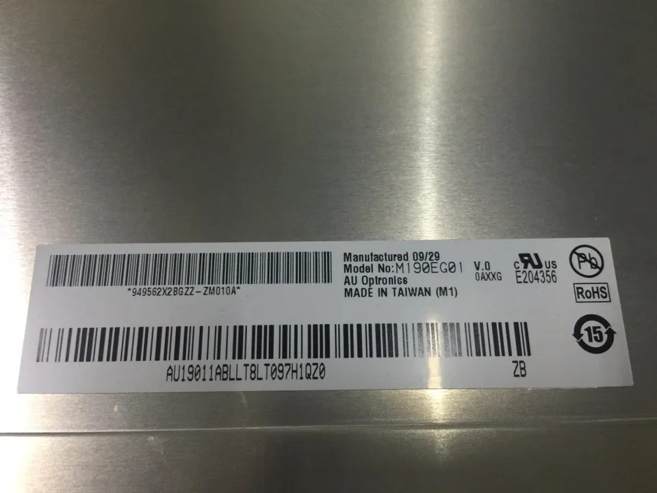 LCD 디스플레이 화면 M190EG01 V.0