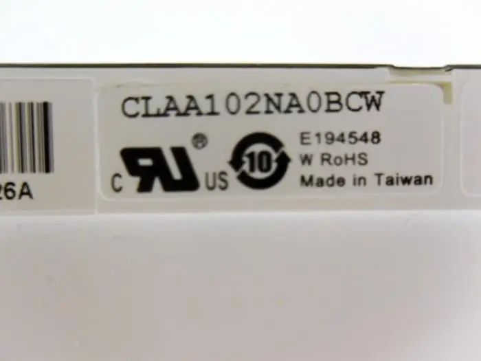 CLAA102NA0BCW 디스플레이 화면