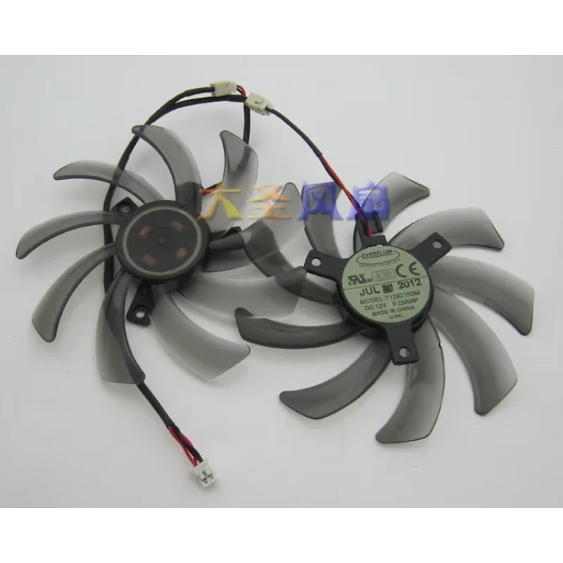 EverCool 프레임리스 냉각팬 2 와이어 서버 T129215SM DC 12V 0.25A 96x96mm