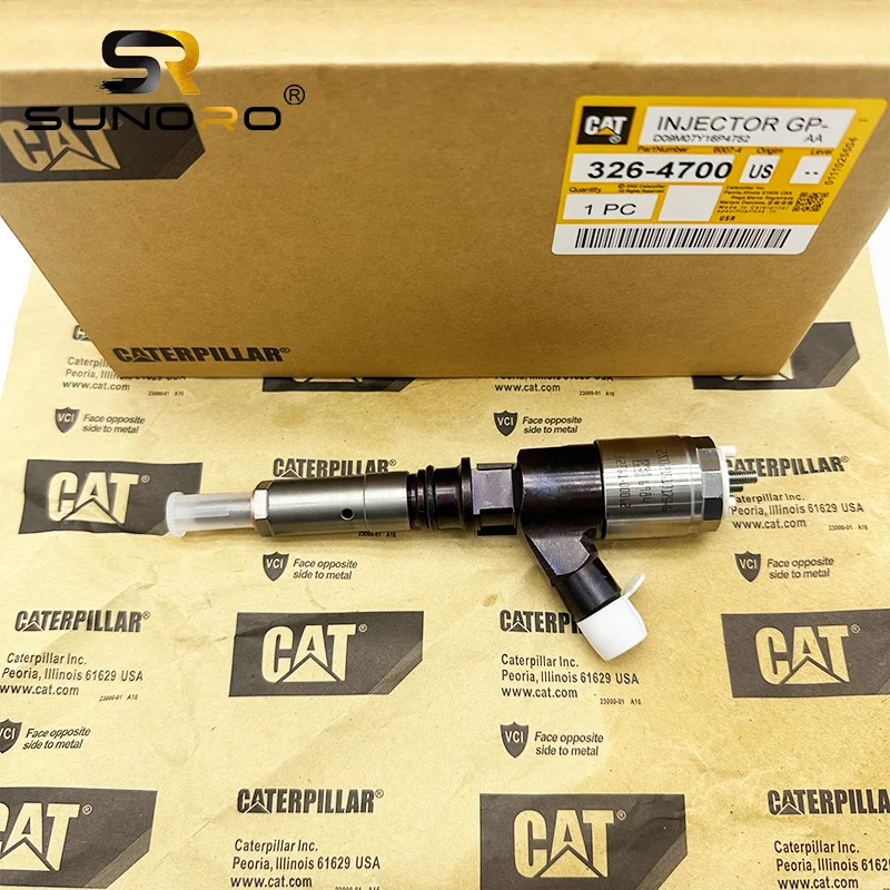 굴착기는 Caterpillar Cat 320D 분사 장치 노즐 326-4700 32F61-00062 295-9130 C6 C6.4 엔진 장치를 분해합니다