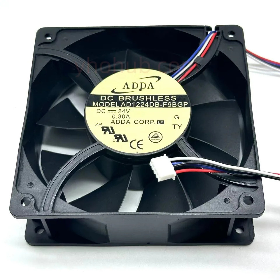 ADDA AD1224DB-F9BGP 4 와이어 서버 냉각팬 DC 24V 0.3A mm