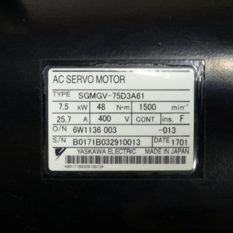 새 Yaskawa SGM호환GV-75D3A61 서보모터
