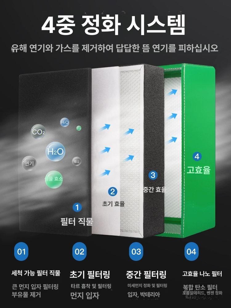 이동식 흡입기 집진기 산업용 공장 후드 톱밥 필터 송풍기 납땜 배기장치 건습식 국소 - 상세 이미지 3