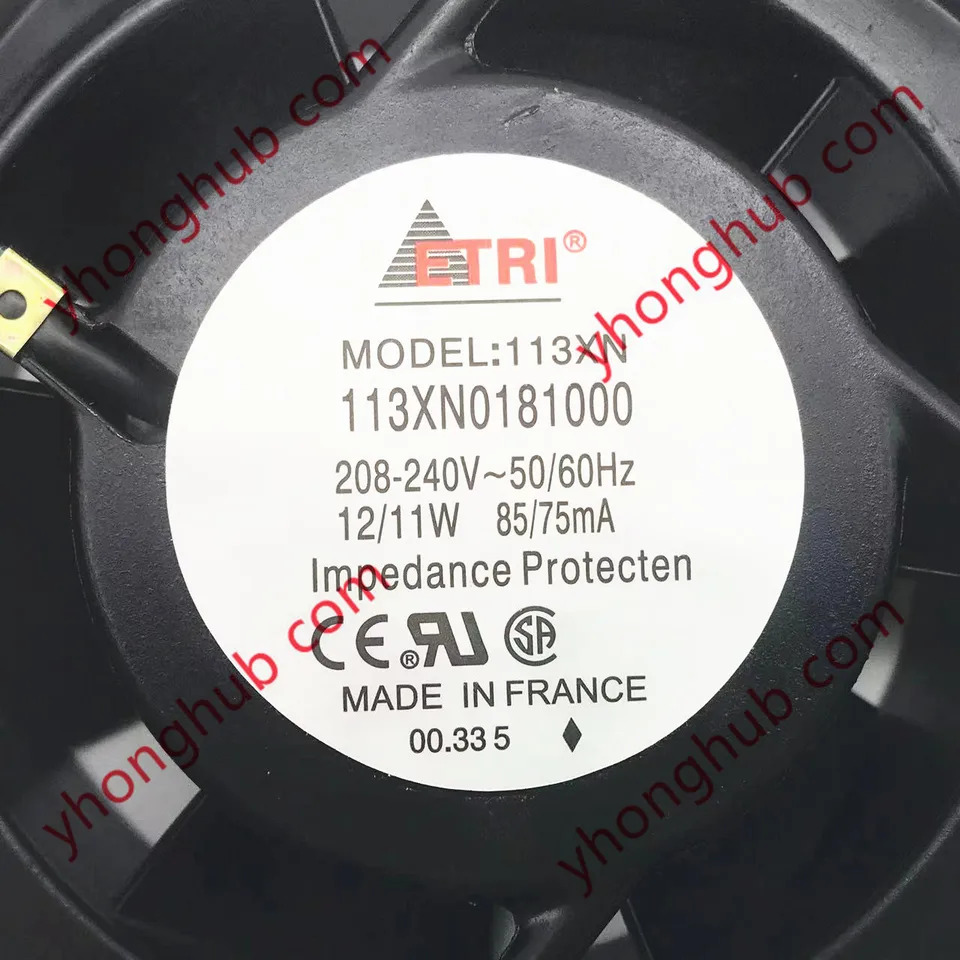 ETRI 113XN 113XN0181000 AC 240V 85mA mm 2핀 서버 냉각팬