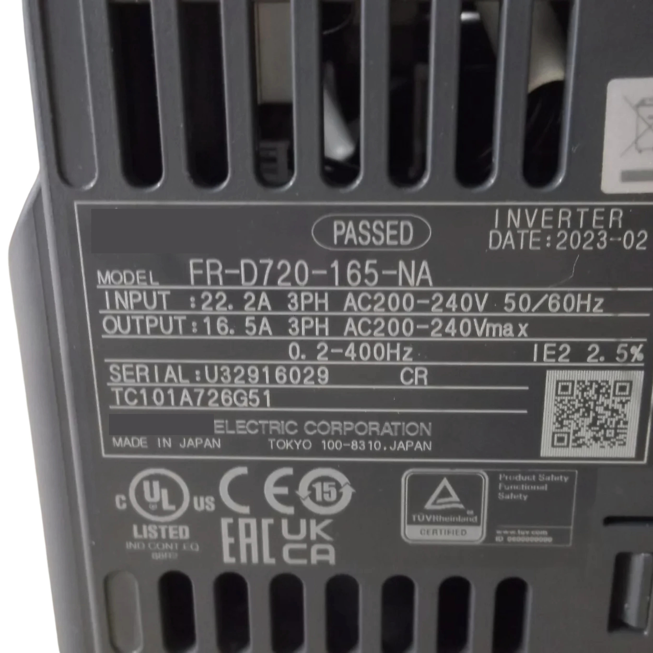 새 FR-D720-165-NA 인버터