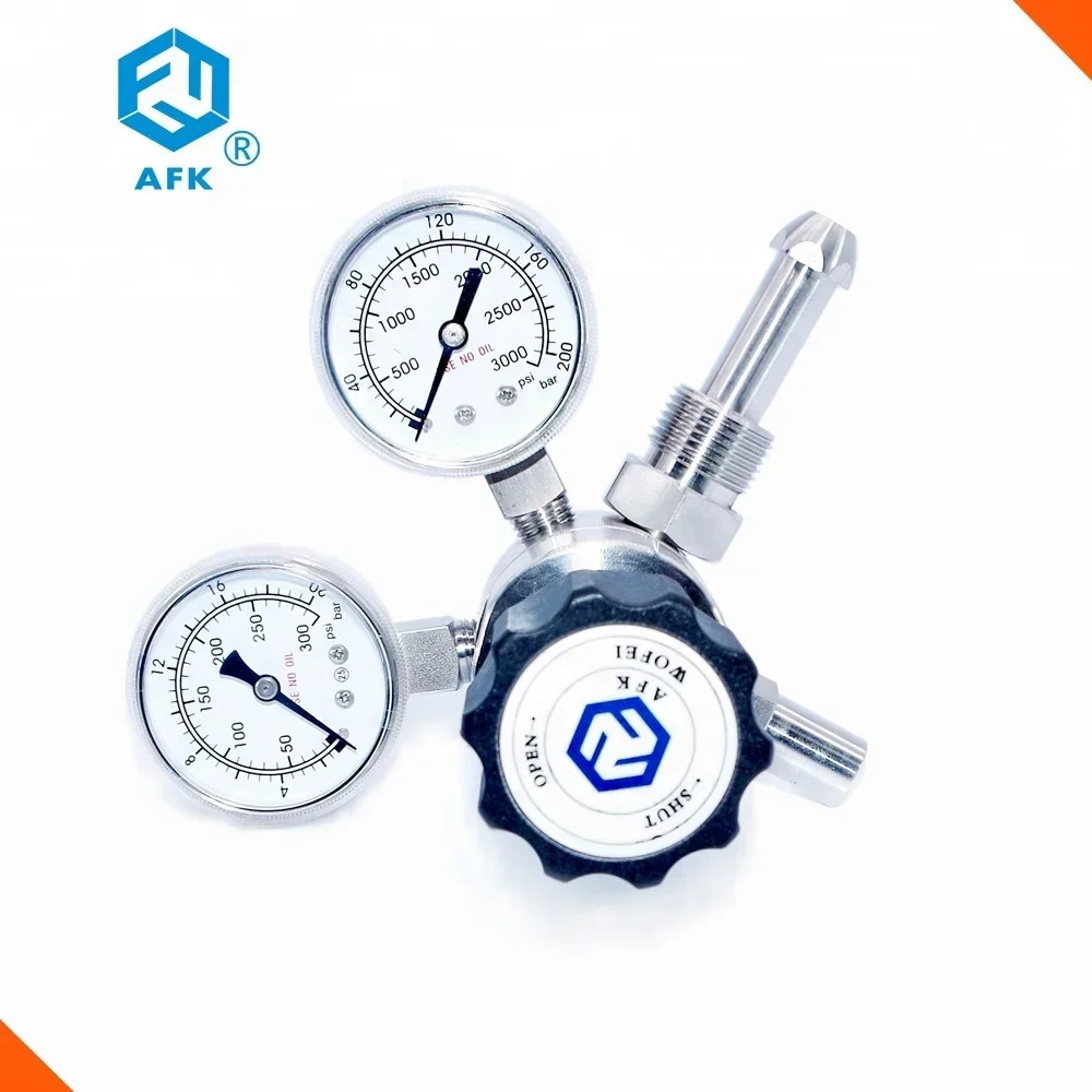 안전 밸브가 CGA320 고압 CO2 조절기