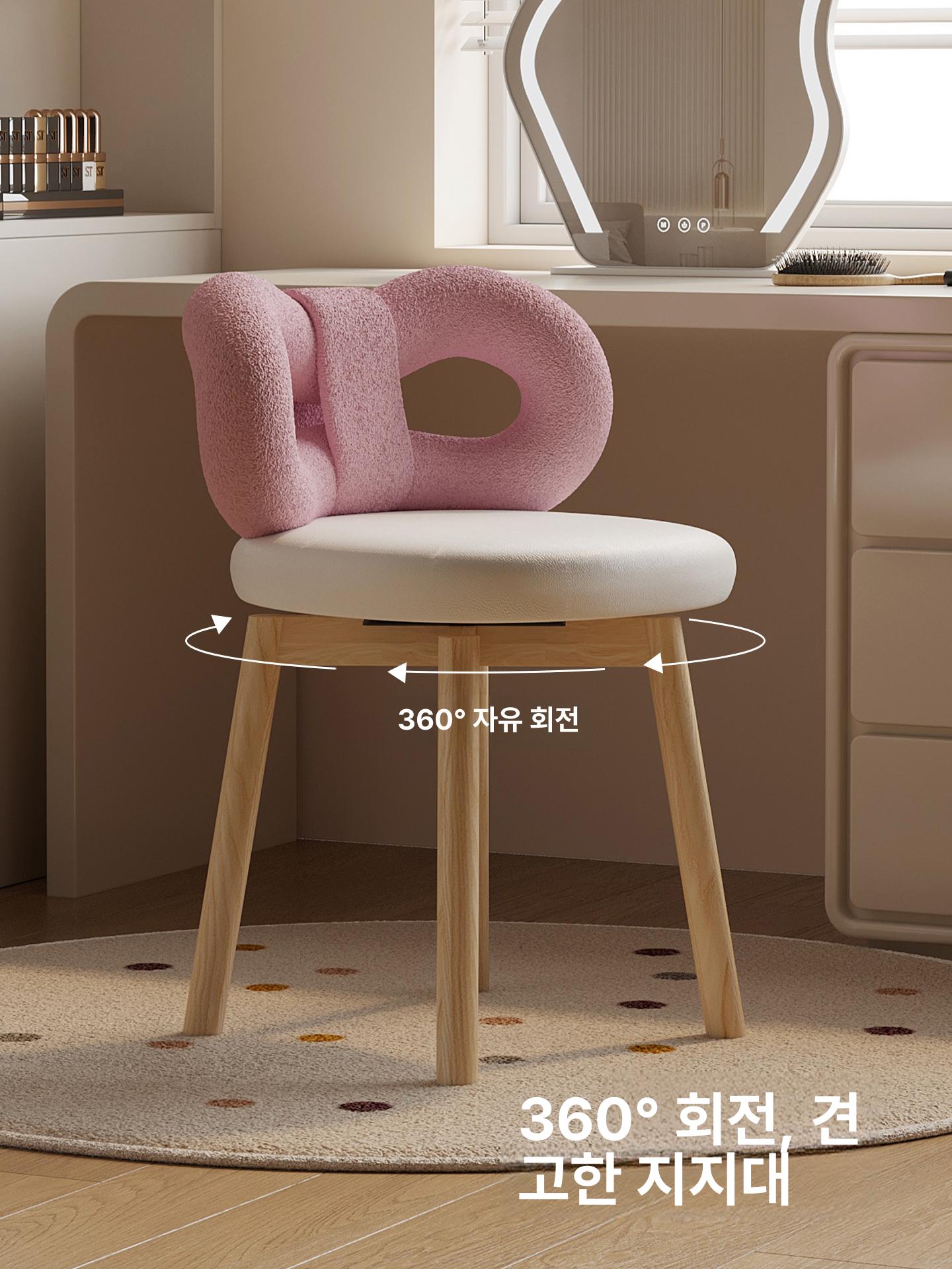 소형 스툴의자 체어 워셔블 원형 바퀴 풋스툴 보조의자 등받이없는 사각스툴 - 상세 이미지 3