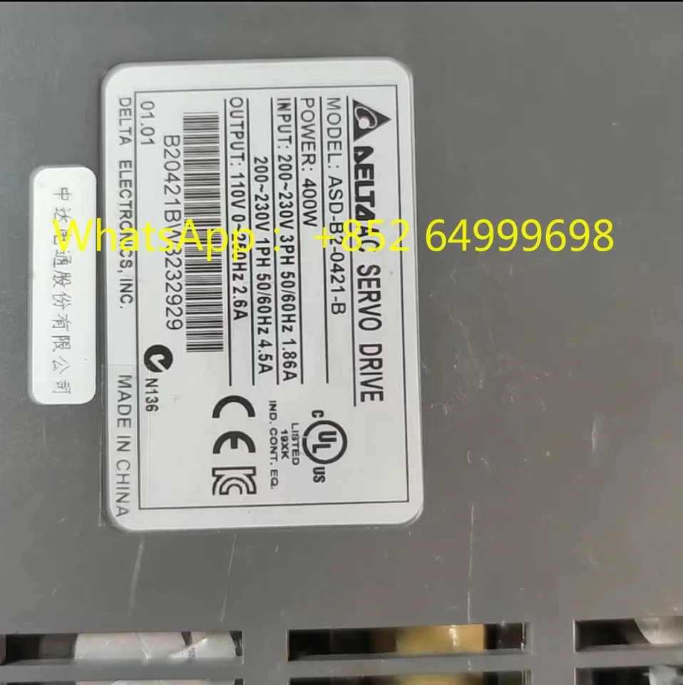 리퍼 ASD-B2-0421-B 델타 B2 서보 드라이브 완료 400W